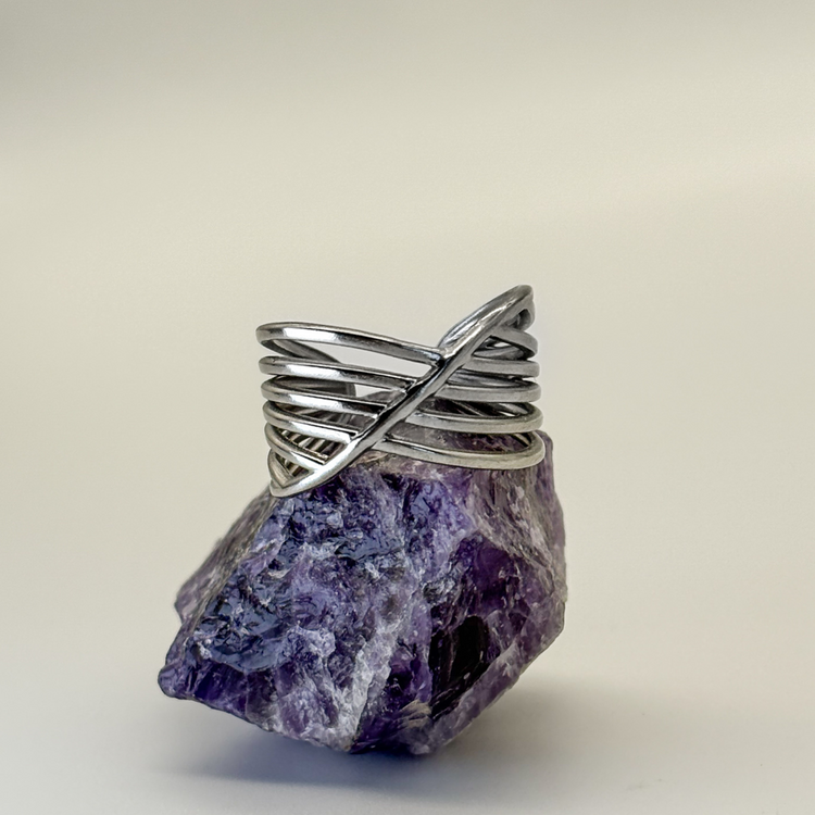 multi-strand silver ring