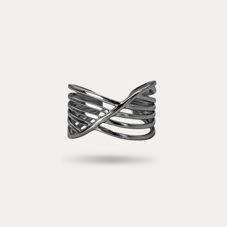 multi-strand silver ring