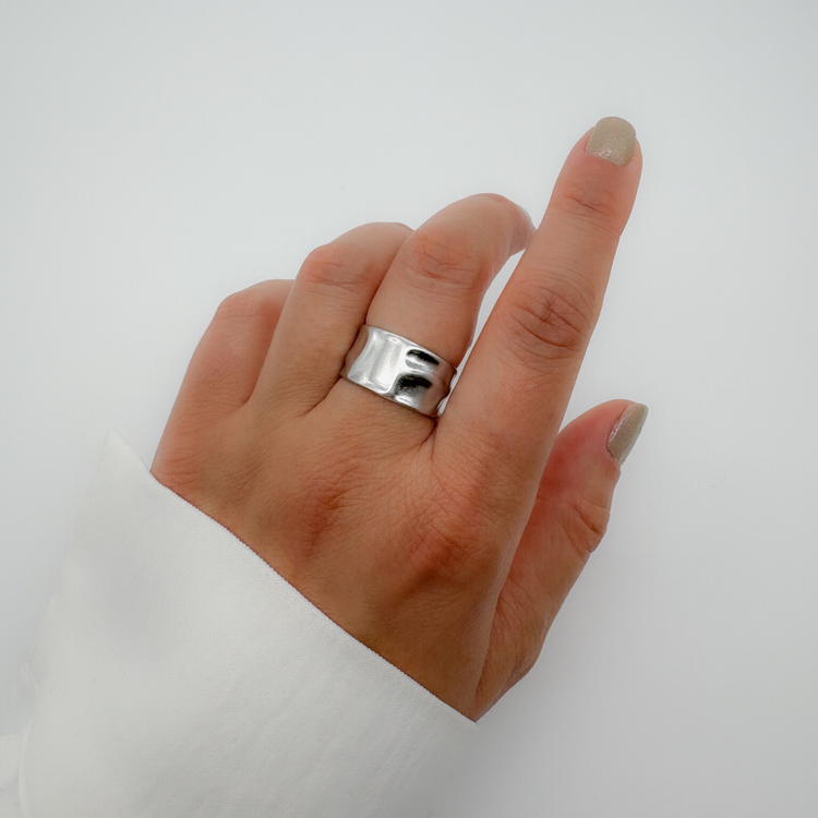 Silver Cigar Band Ring