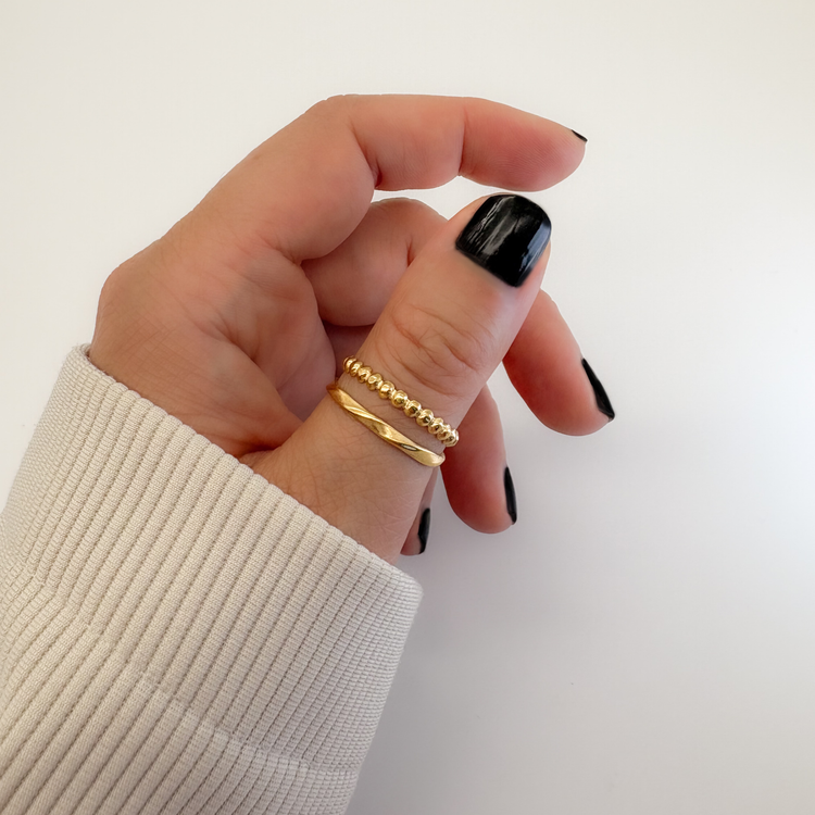 Two Band Gold Stacking Ring