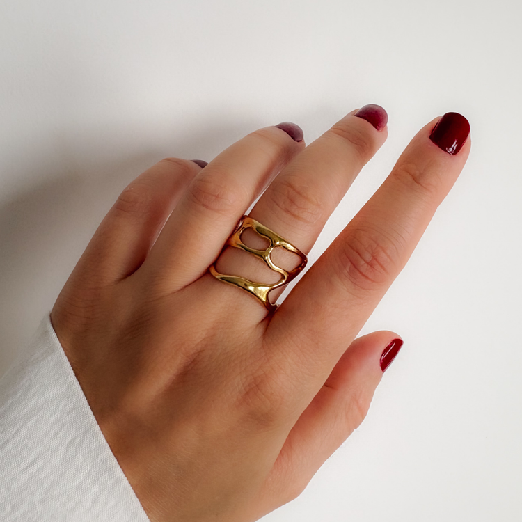 Gold Wave Ring