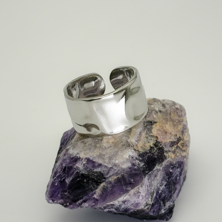 Silver Cigar Band Ring