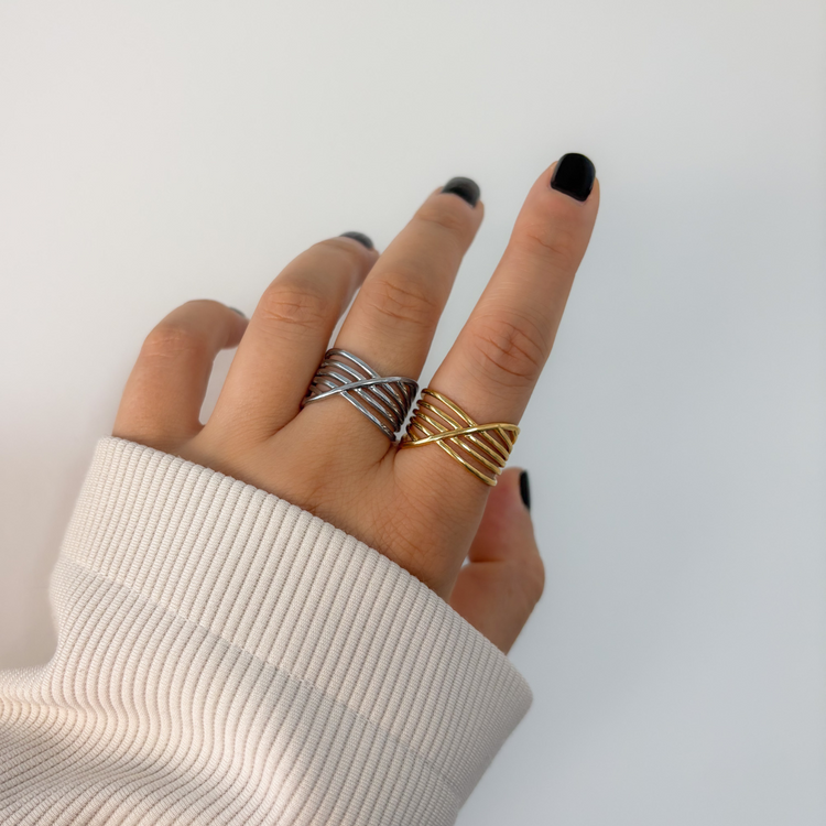 multi-strand silver ring