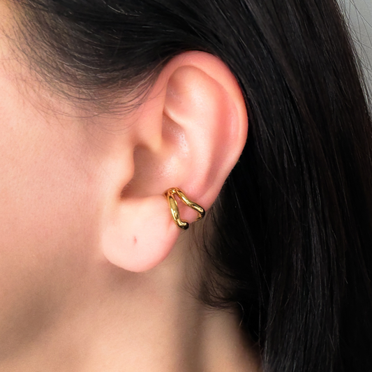 Gold Wave Ear Cuff