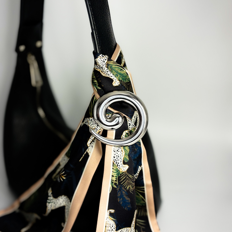 Silver Spiral Brooch Pin