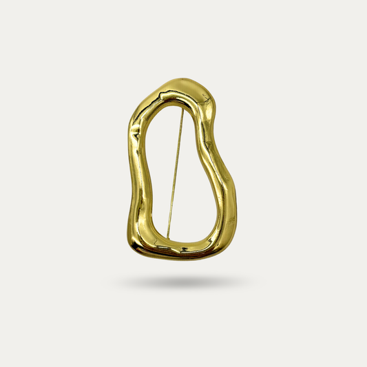 Abstract Gold Brooch Pin