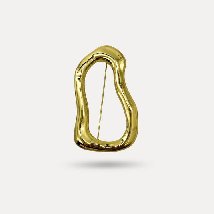 Abstract Gold Brooch Pin