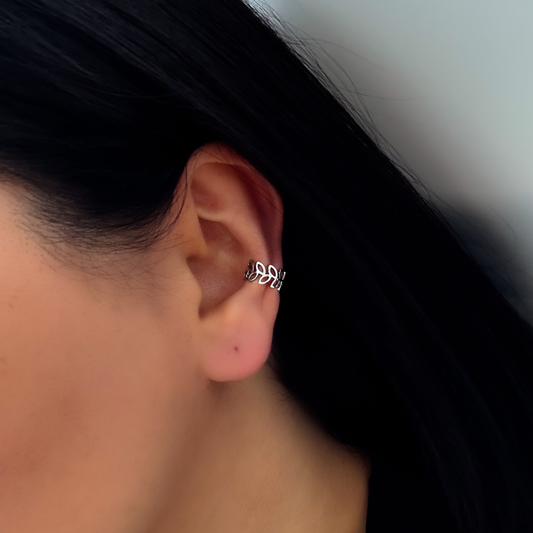 Silver Leaf Ear Cuff