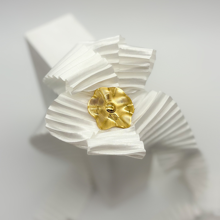 Gold Flower Brooch Pin