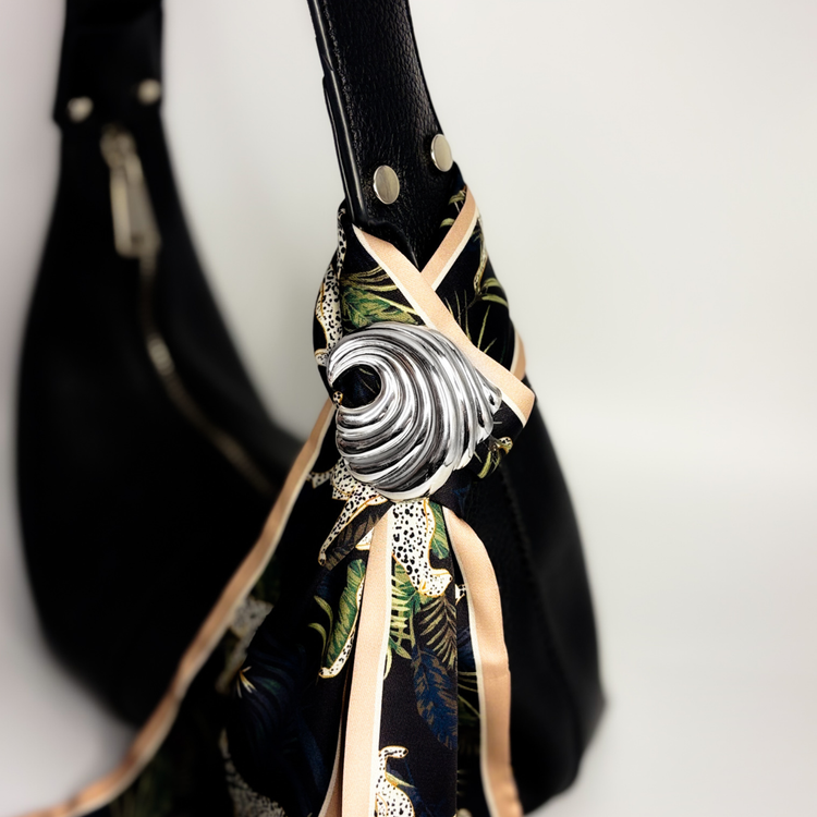 Silver Wave Brooch Pin