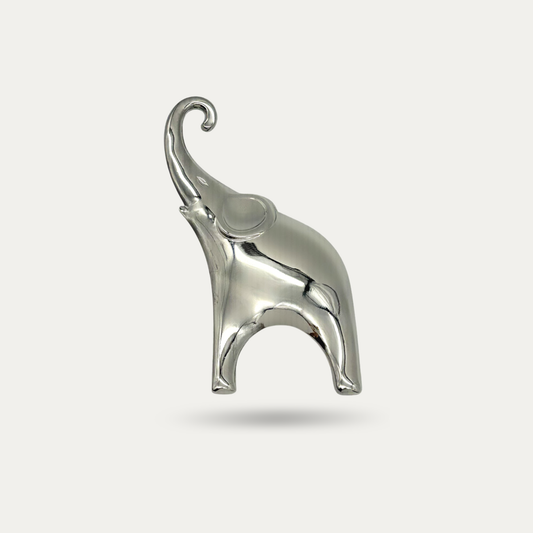 Silver Elephant Brooch Pin