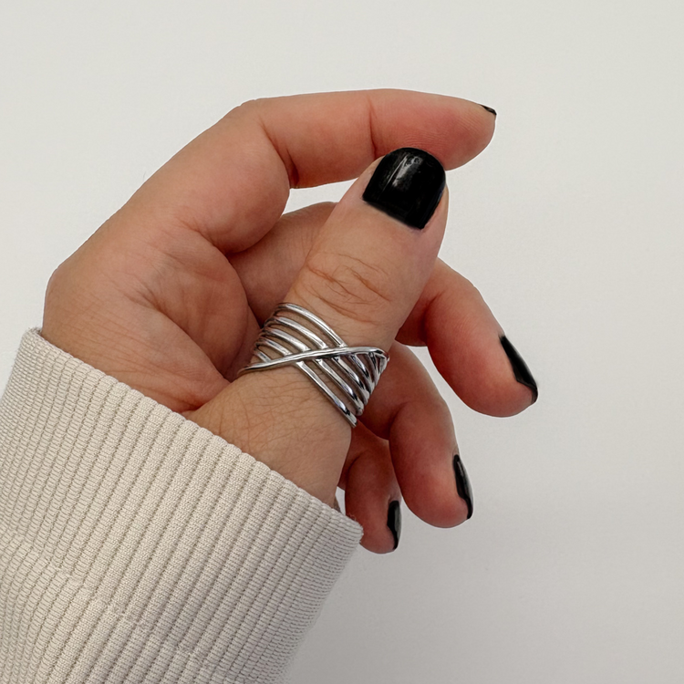 multi-strand silver ring