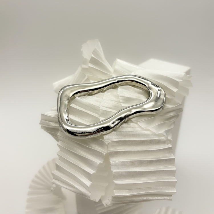 Abstract Silver Brooch Pin