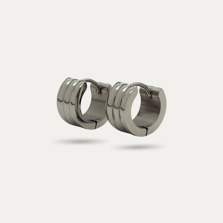 Silver Minimalistic Huggie Earrings