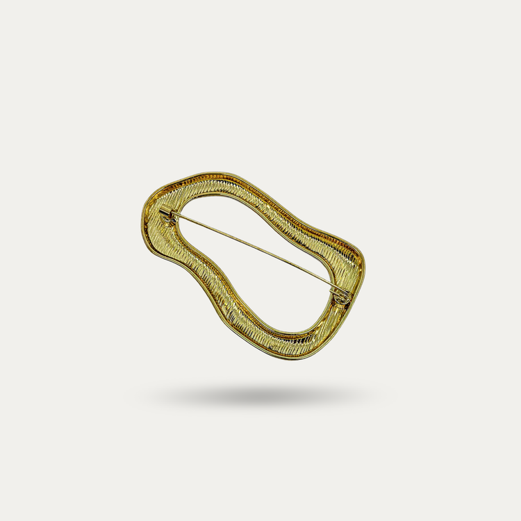Abstract Gold Brooch Pin