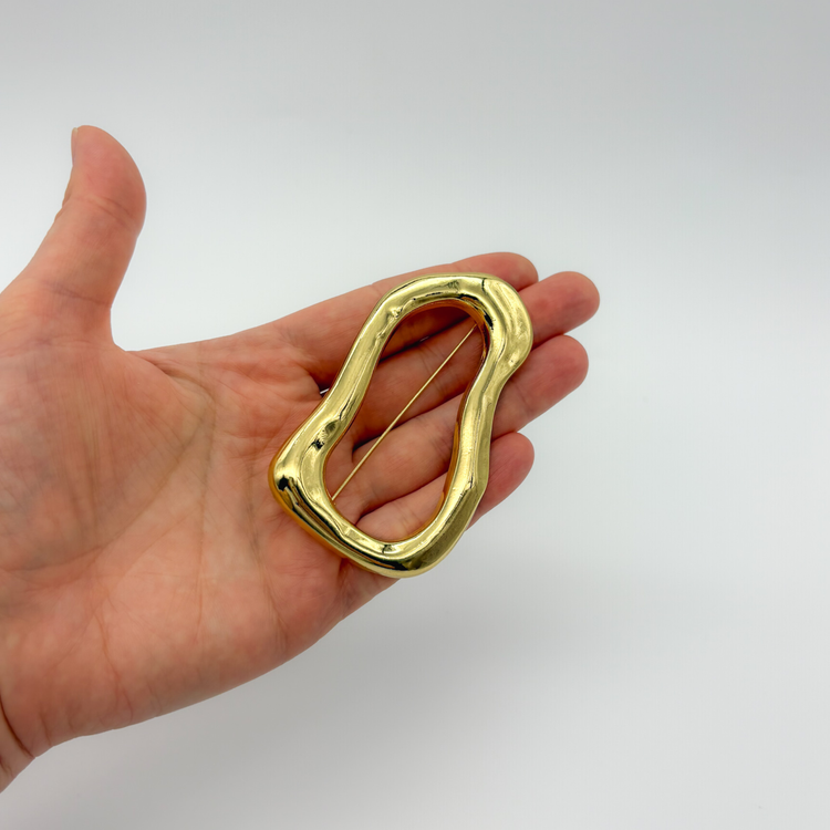 Abstract Gold Brooch Pin