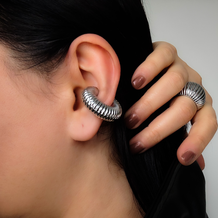 Silver Ear Cuff