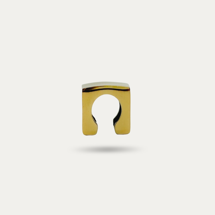 Square Chunky Gold Ear Cuff