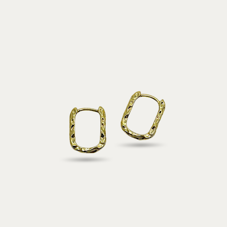 Small Gold U-Shape Huggie Earrings
