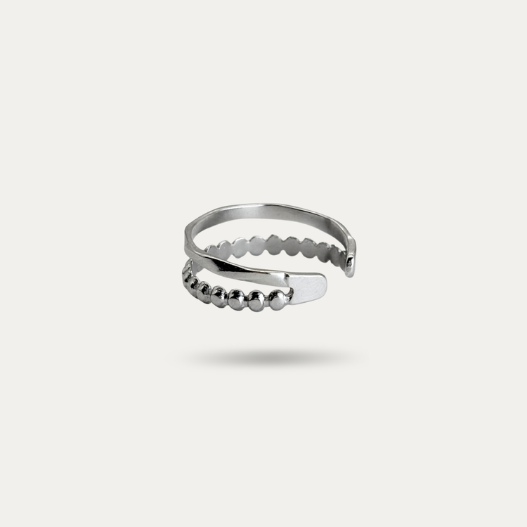 Two Band Silver Stacking Ring