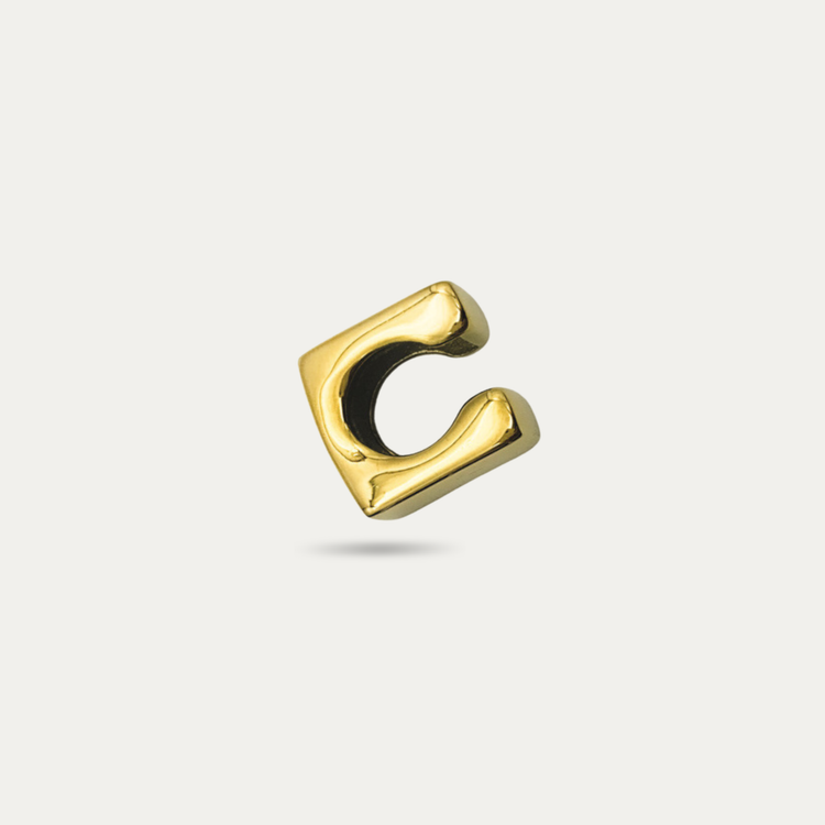 Square Chunky Gold Ear Cuff