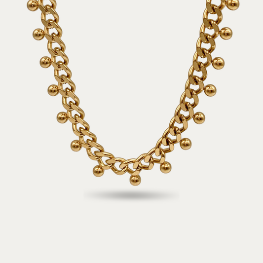 Gold Thick Ball Chain Necklace