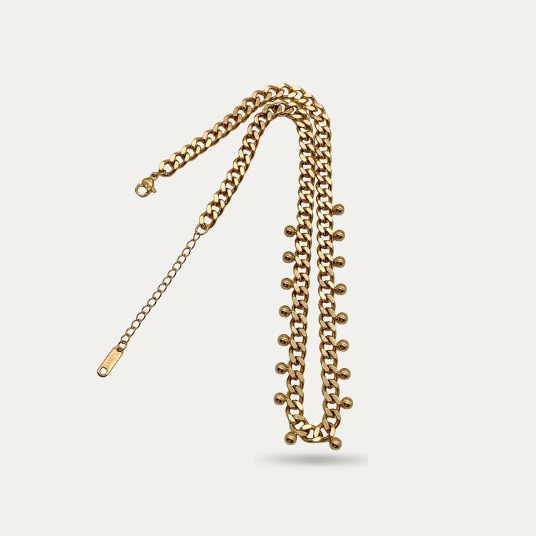 Gold Thick Ball Chain Necklace