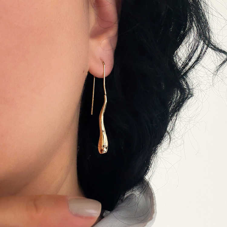 Gold Drip Dangle Earrings