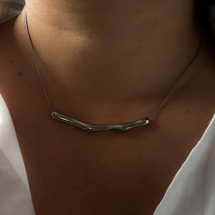 Silver Wave Necklace