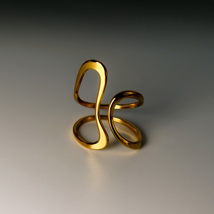 Gold Wave Ring