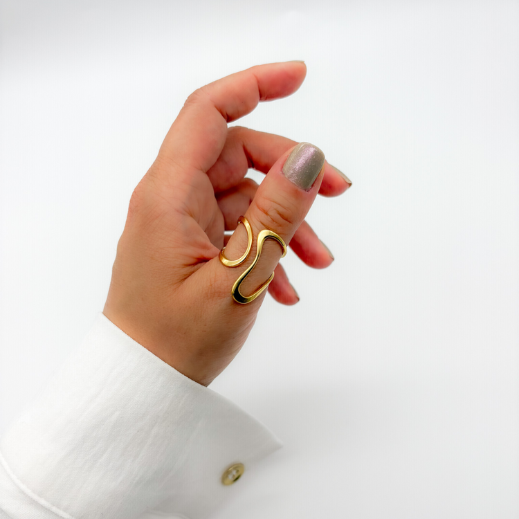Gold Wave Ring