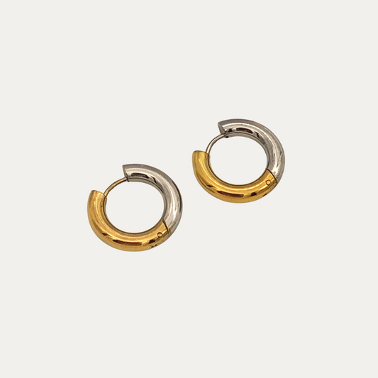 Dual-Tone Small Hoops