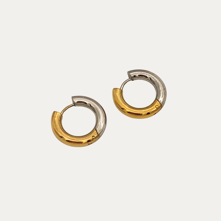 Dual-Tone Small Hoops