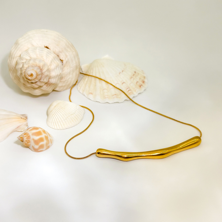 Gold Wave Necklace