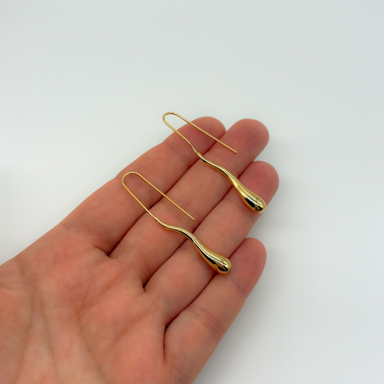 Gold Drip Dangle Earrings