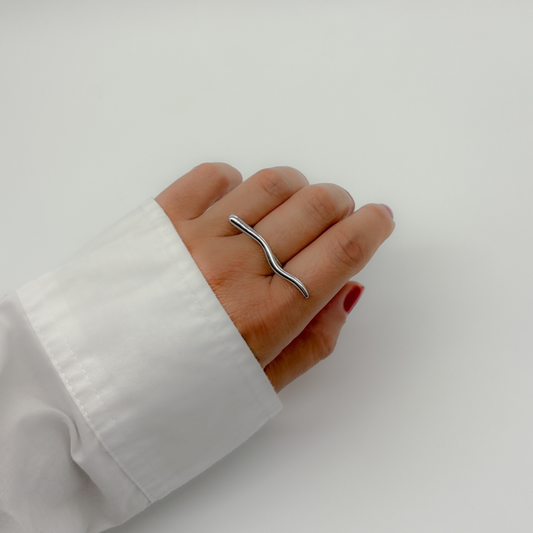 Silver Wave Ring