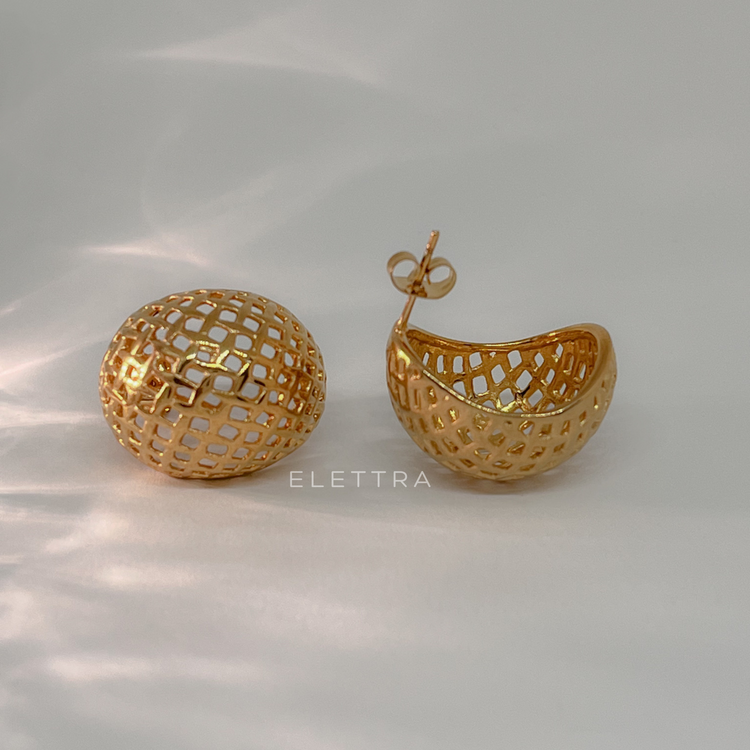 Woven Dome Stud Earrings