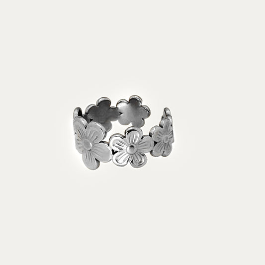 Silver Flower Ring