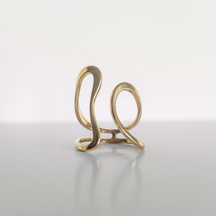 Gold Wave Ring