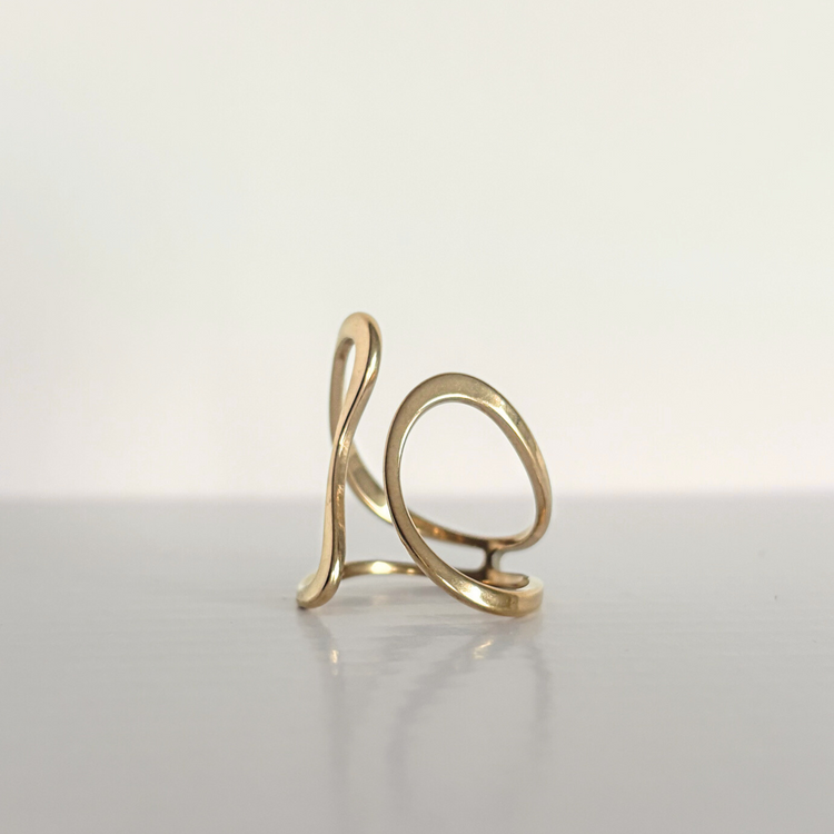 Gold Wave Ring