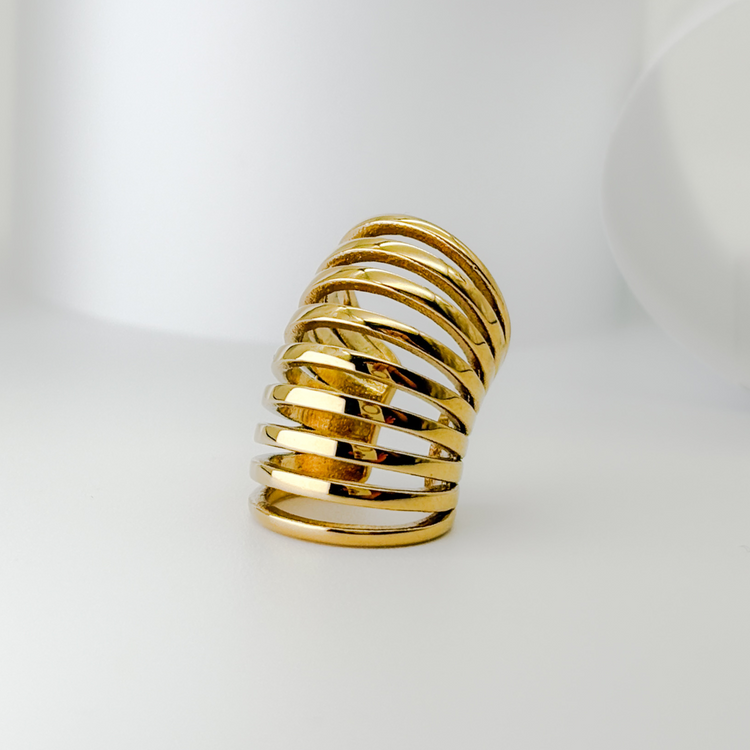 Gold-Plated Wide Ear cuff