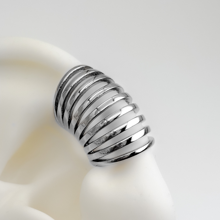 Silver Wide Ear Cuff