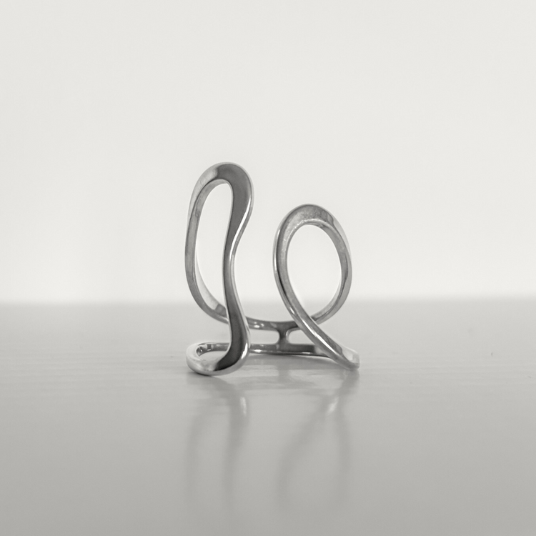 Silver Wavy Ring