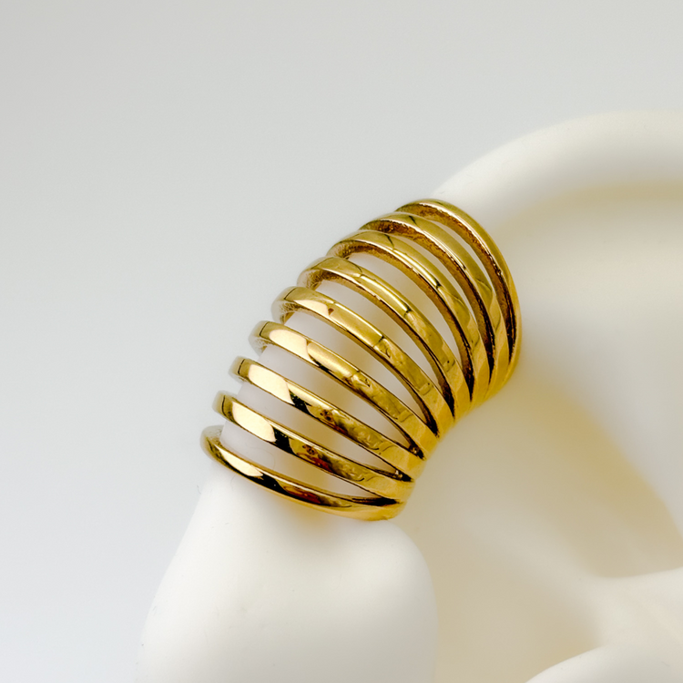 Gold-Plated Wide Ear cuff