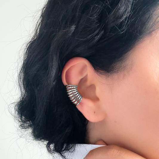 Silver Wide Ear Cuff