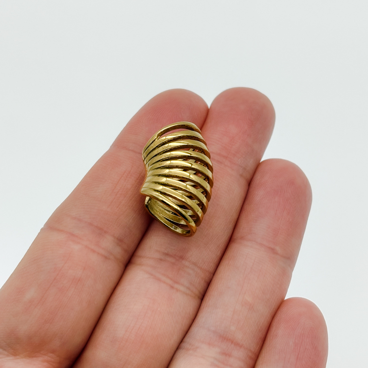 Gold-Plated Wide Ear cuff