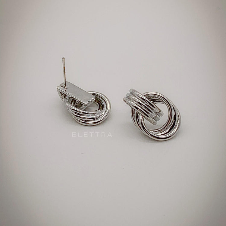 Silve Door-Knocker Stud Earrings