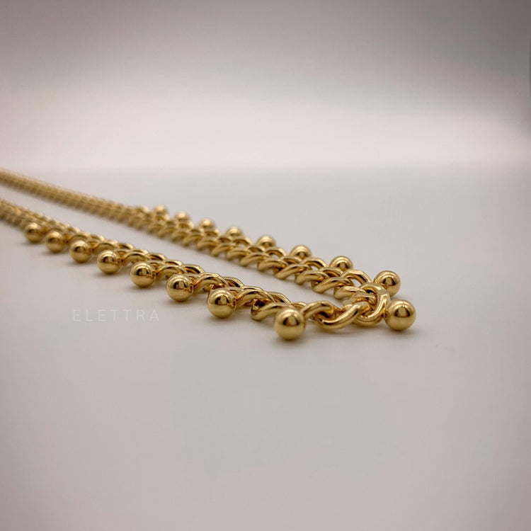 Gold Thick Ball Chain Necklace