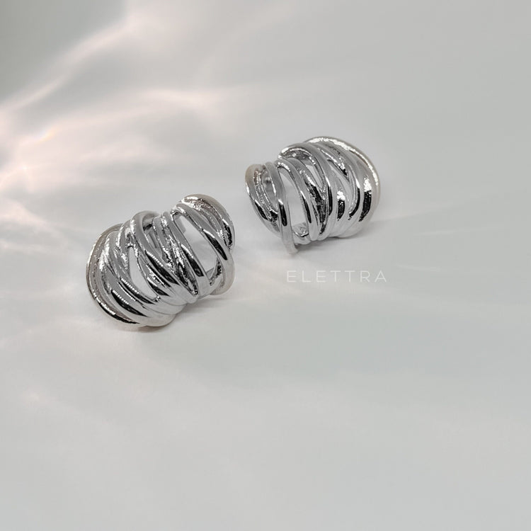 Chunky Silver Stud Earrings