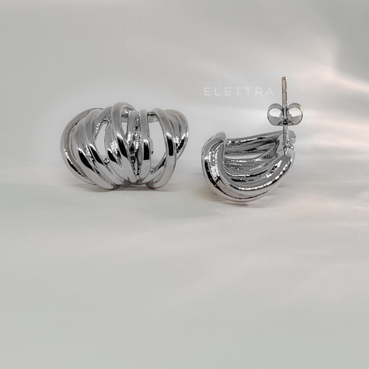 Chunky Silver Stud Earrings